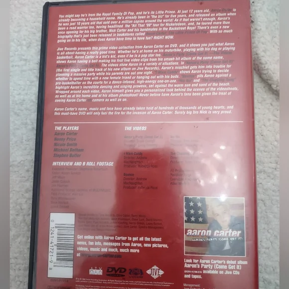 Aaron Carter Aaron's party (come get it) the videos dvd - Picture 2 of 3